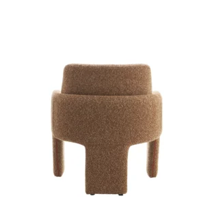 Zurich Occasional Chair Paprika Chenille Upholstery Vibrant Modern