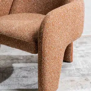 Zurich Occasional Chair Paprika Chenille Upholstery Modern Design