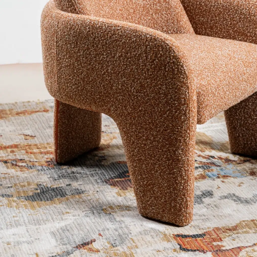 Zurich Occasional Chair Paprika Chenille Modern Sofa