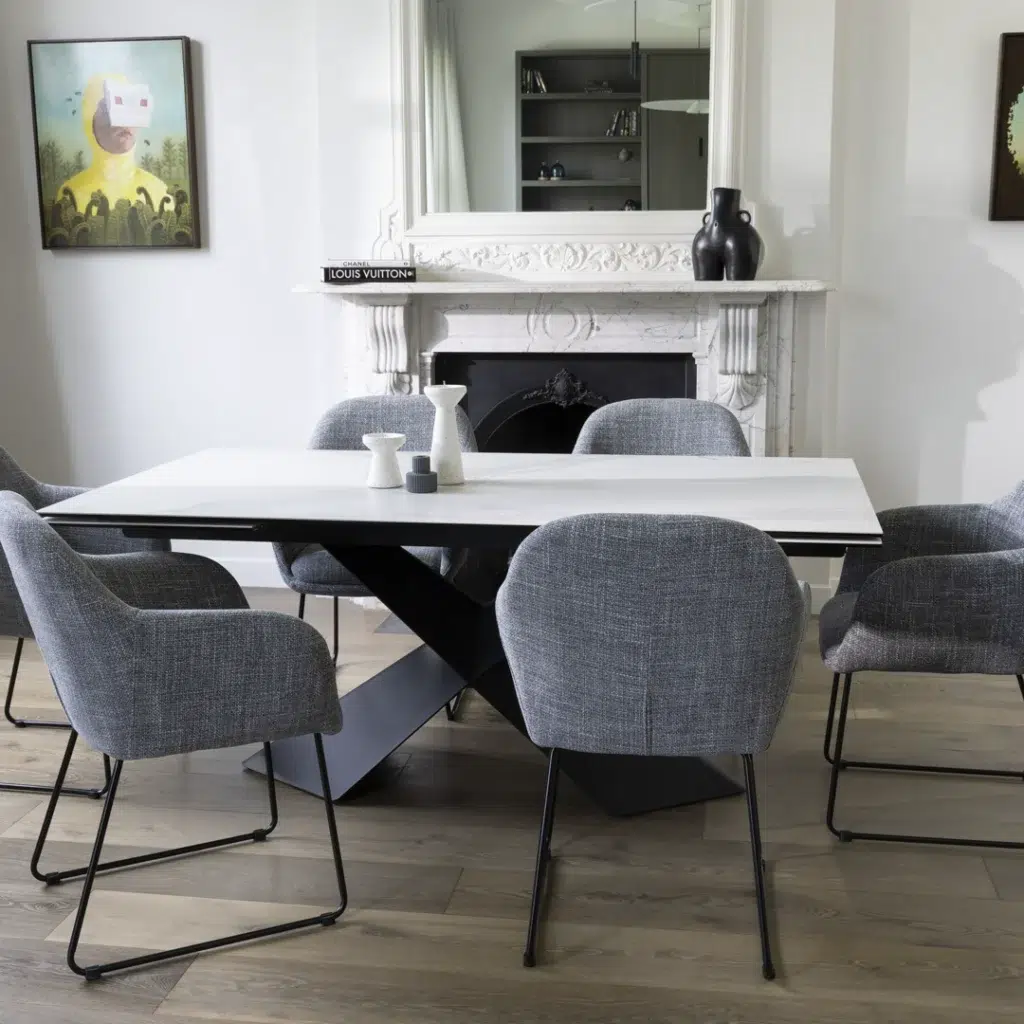 Zulu Extension Dining Table with Expandable Ceramic Top