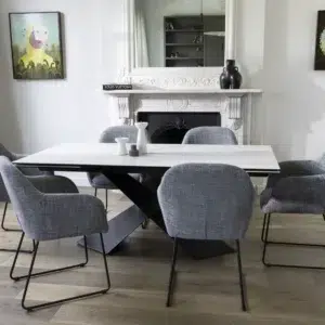 Zulu Extension Dining Table with Expandable Ceramic Top