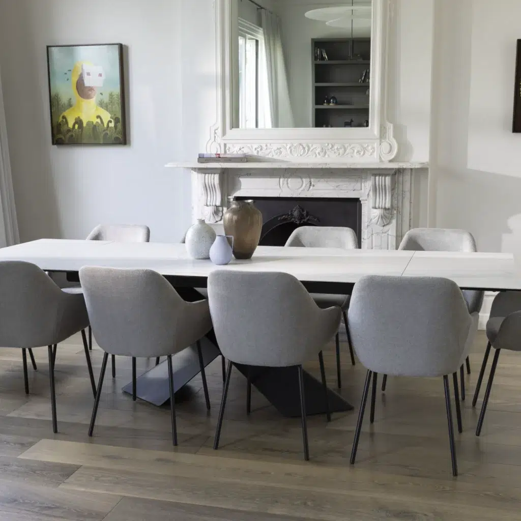 Zulu Extension Dining Table Vermont Ceramic Marble-Effect Top