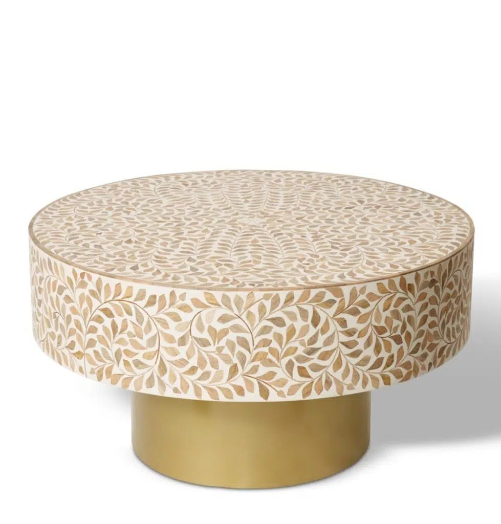 Elegance Coffee Table 90x90x45cm Natural Finish Minimalist Design