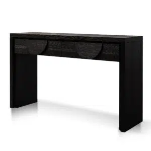 Cedric Console Table Textured Espresso Black Modern Minimalist Design Storage Solutions