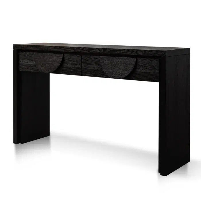 Cedric 1.4m Console Table – Textured Espresso Black