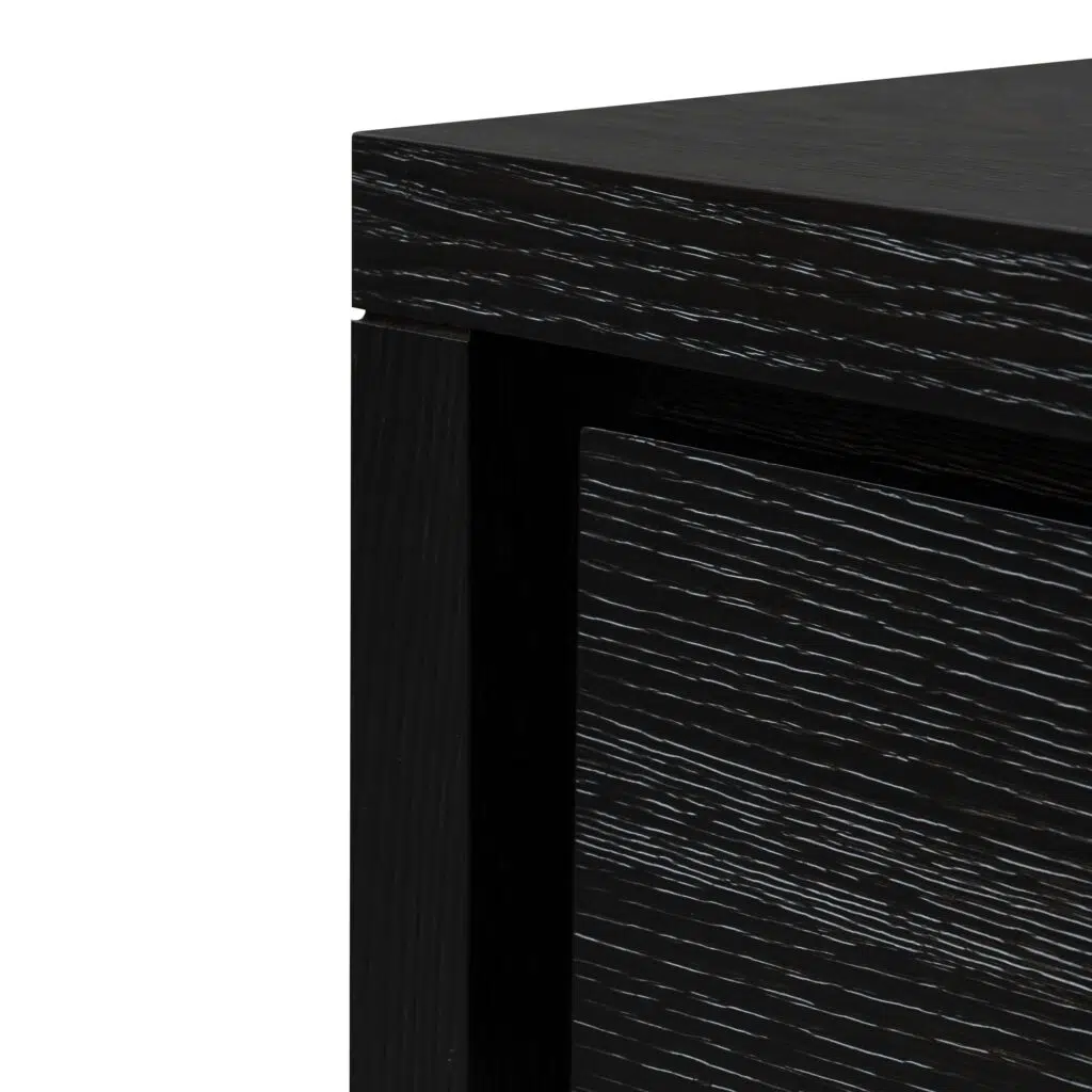 Cedric 1.4m Console Table Espresso Black Textured Finish Modern Design