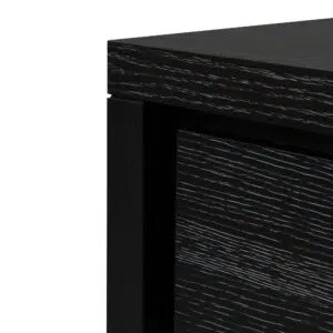 Cedric 1.4m Console Table Espresso Black Textured Finish Modern Design