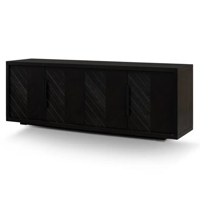 Arlo 2m Buffet Unit – Textured Espresso Black