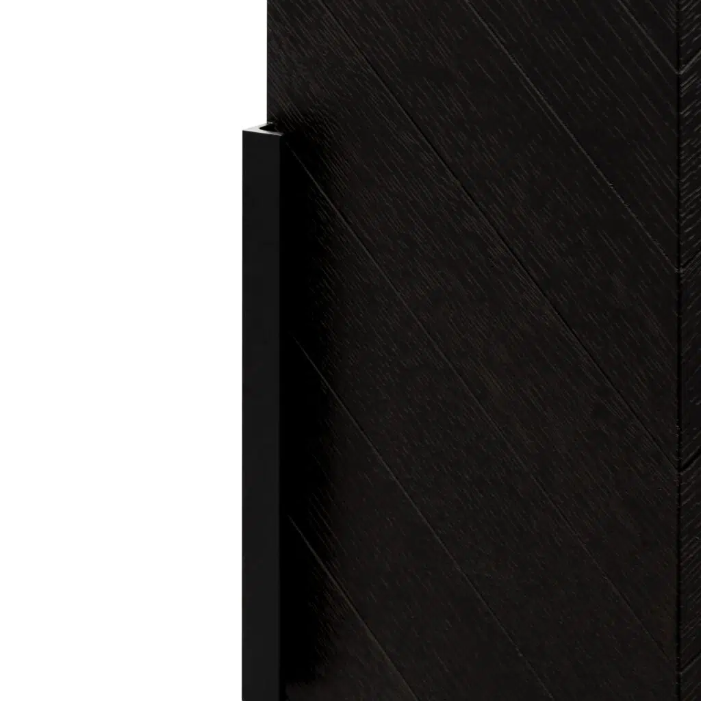 Elegant Arlo 2m buffet unit with textured espresso black finish and matte black hardware