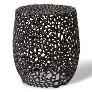 Sol Side Table Black 38x38x45cm Compact Small Space
