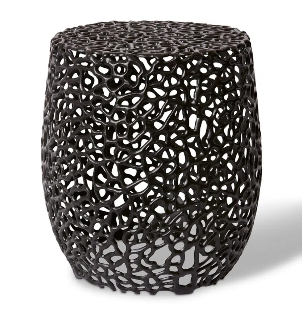 Sol Side Table Black 38x38x45cm Compact Small Space