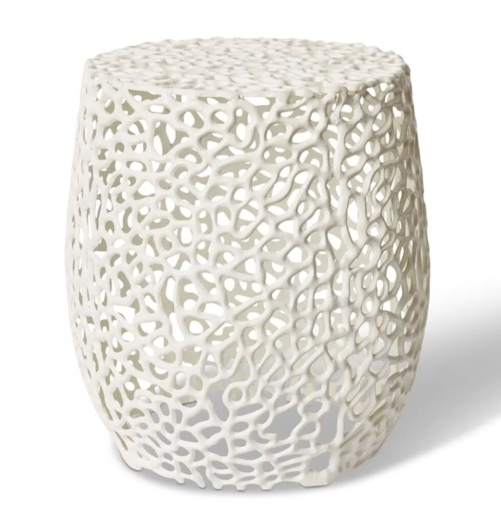 Ishaan Side Table White 38x38x45cm Compact