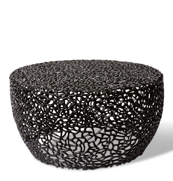 Serenity Coffee Table Black 80x80x38cm Modern Storage