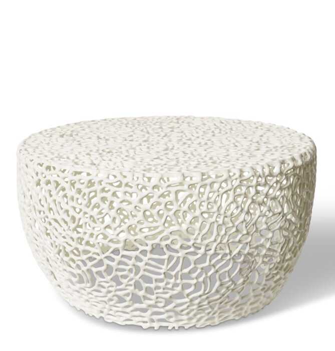 Ishaan Coffee Table White 80x80x38cm Space-Saving No Assembly