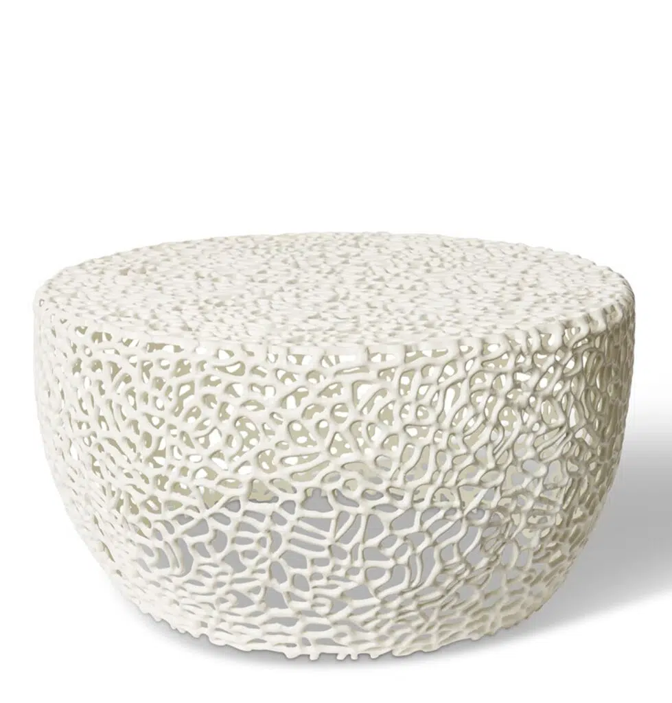 Ishaan Coffee Table White 80x80x38cm Space-Saving No Assembly