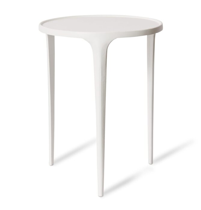 Azure White Side Table 41x41x50cm Space Saving
