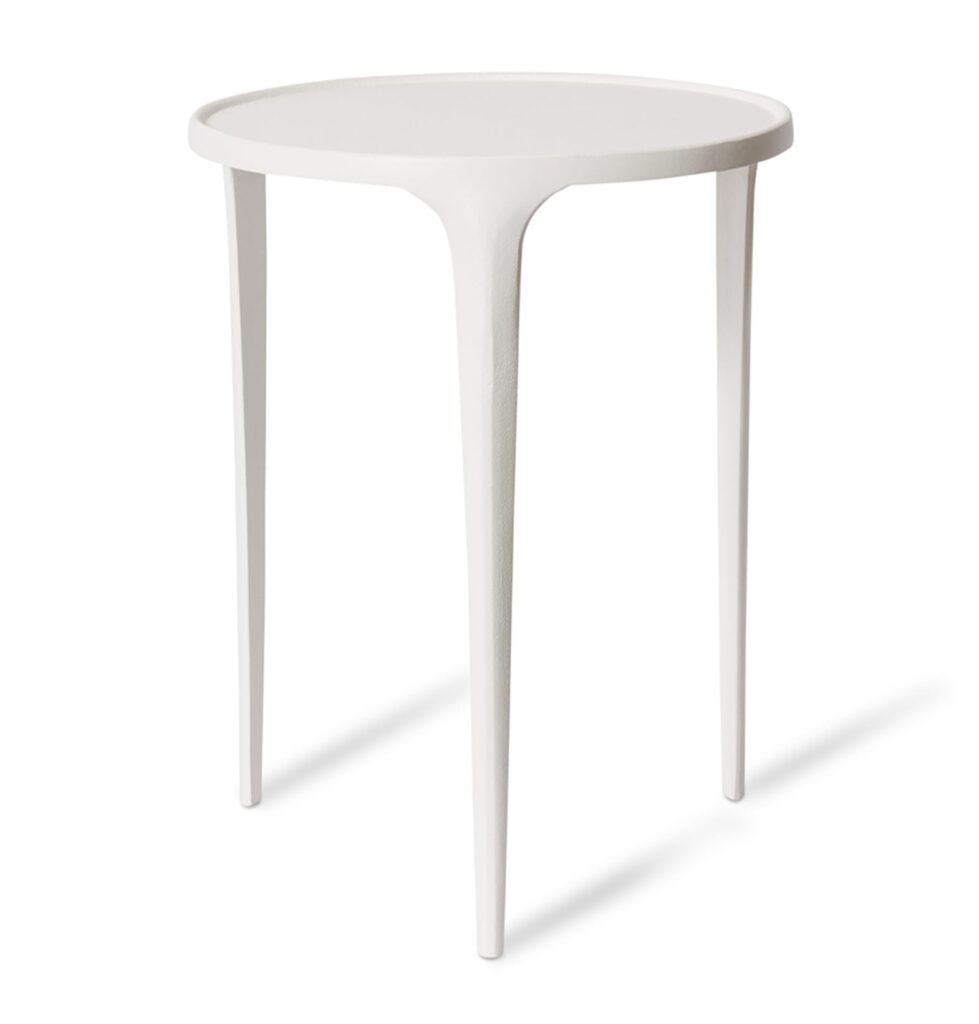 Azure White Side Table 41x41x50cm Space Saving
