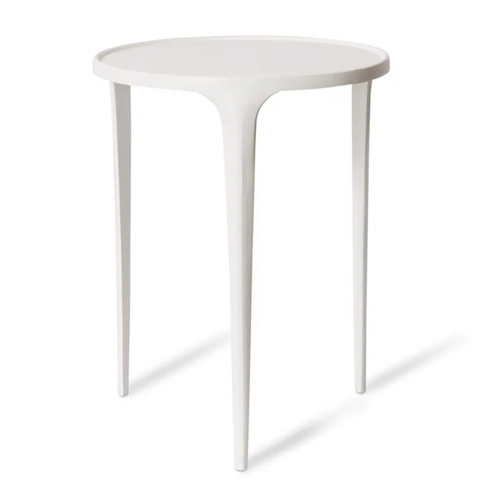 Azure White Side Table 41x41x50cm Space Saving