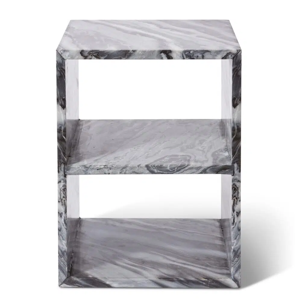 Nova Side Table 41x41x52cm Black Grey Modern