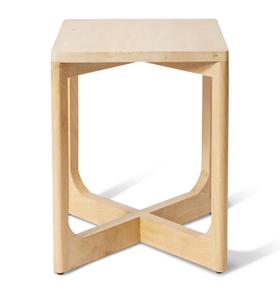 Jensen Side Table 45x45x55cm Compact Natural Wood