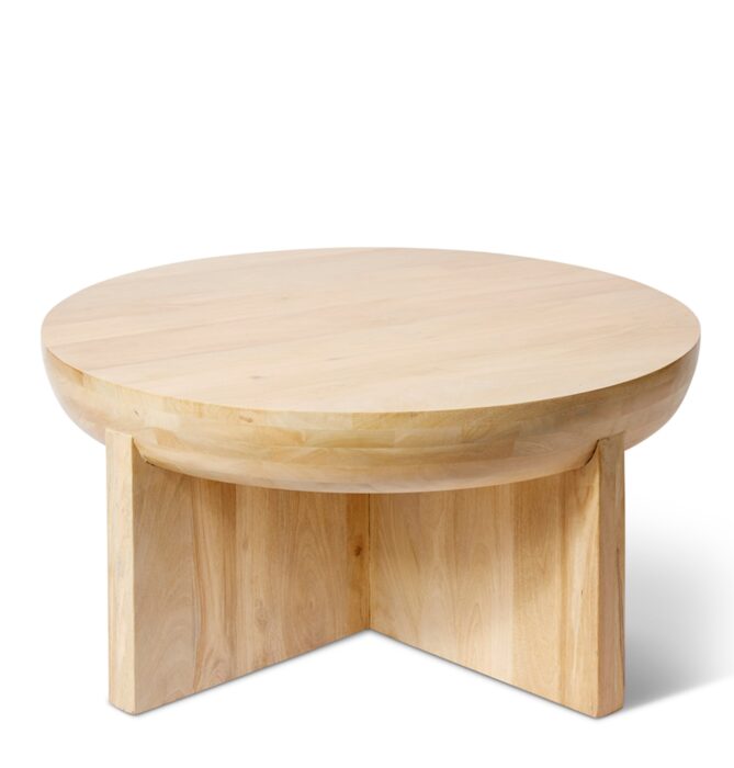Seth Coffee Table 100x100x45cm Natural Finish Compact