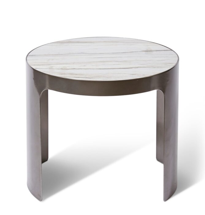 Luna Tall Coffee Table 55x55x42cm Black White Grey