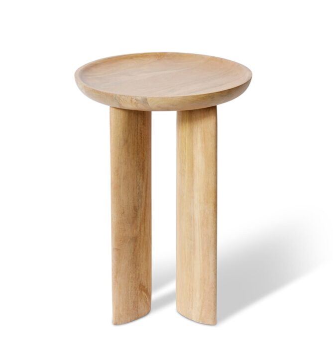 Kofi Side Table 40x40x52cm Natural Finish Compact Storage