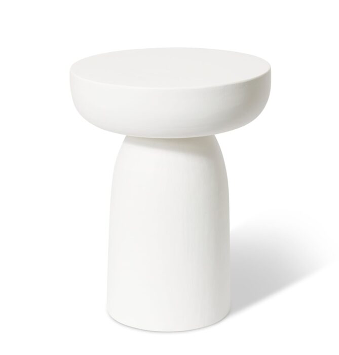 Zella Tall Coffee Table White MDF 40x40x45cm Compact Small Space Storage