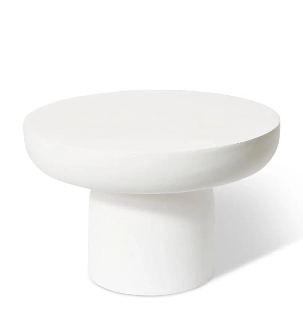 Zella Coffee Table White Compact 60x60x35cm MDF Modern