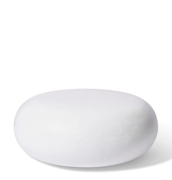Kato Coffee Table White Modern Storage 77x77x25cm