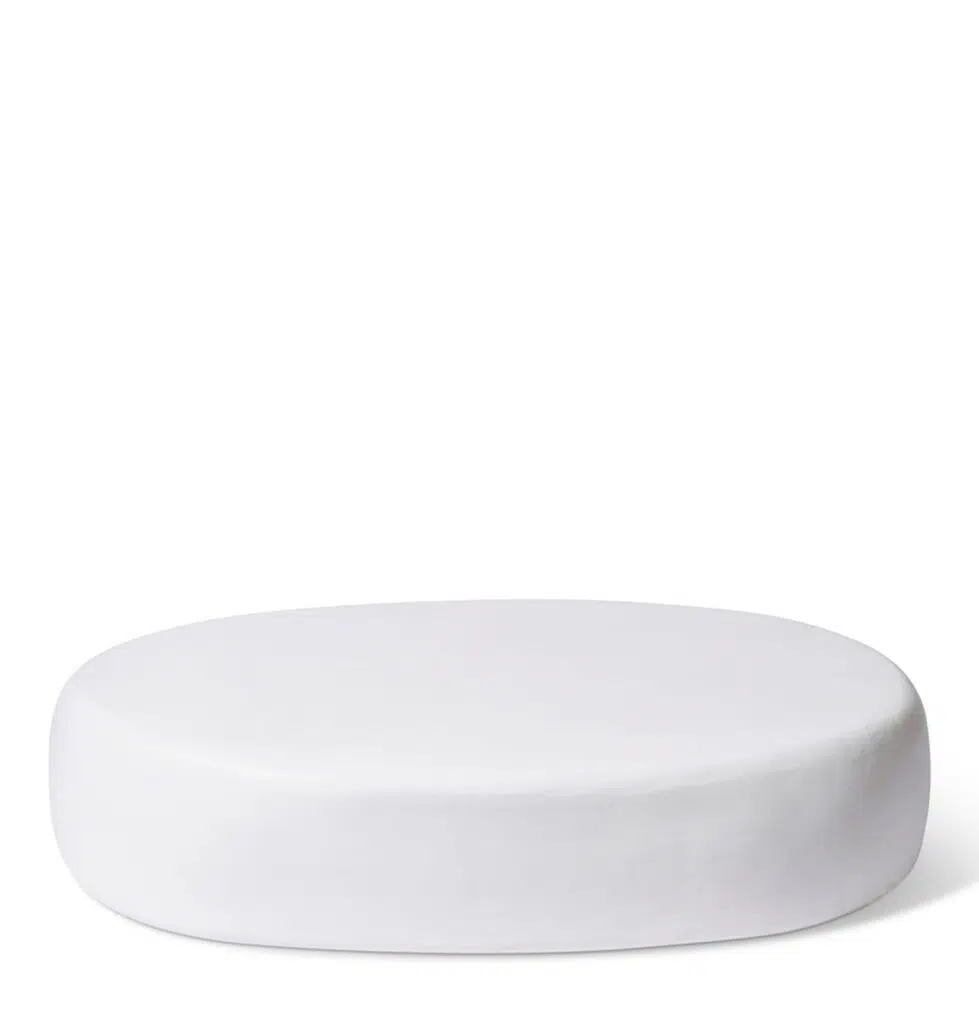 Harmony Oval Coffee Table White Modern Storage 120x70cm