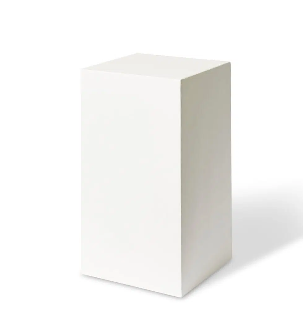 Elegance Stand 35x35x60cm White MDF Lime Plaster