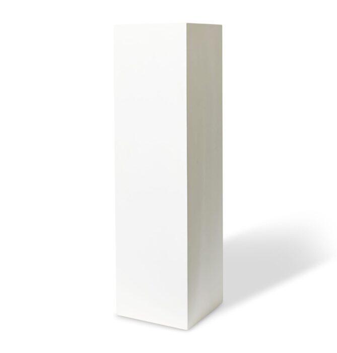 Shango 35x35x120cm Stand MDF White Lime Plaster