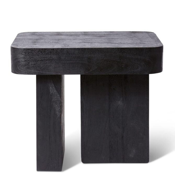 Furaha Side Table 60x40x50cm Black Compact Storage Modern