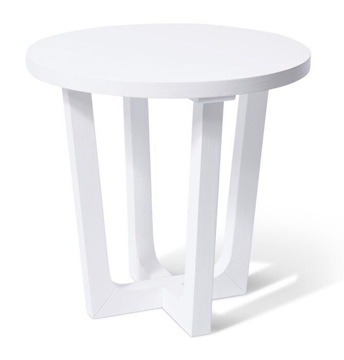 Jengo Side Table 60x60x55cm White Compact Storage