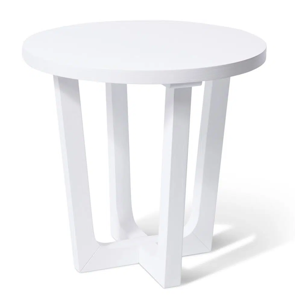 Jengo Side Table 60x60x55cm White Compact Storage