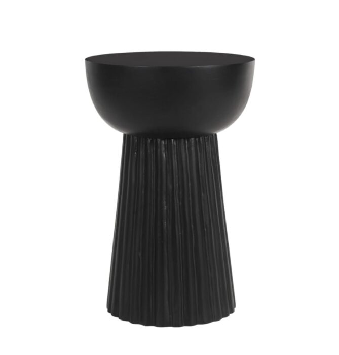 Layla Side Table 40x40x50cm Black Wooden Storage