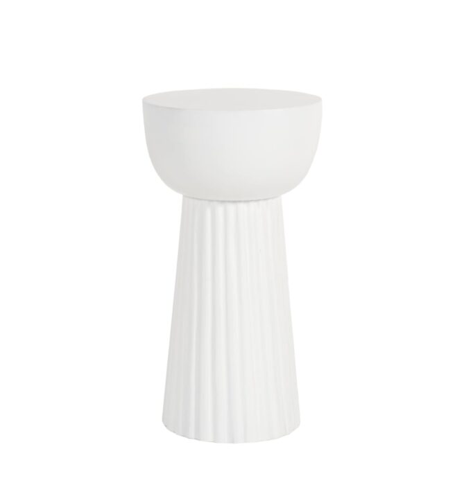 Layla Side Table 40x40x50cm White Wooden Storage Box