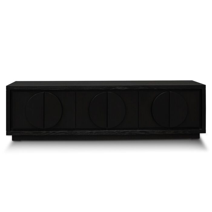 Ava 2m entertainment TV unit textured espresso black modern sleek design storage