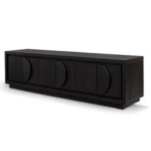 Ava 2m entertainment TV unit textured espresso black modern sleek design storage