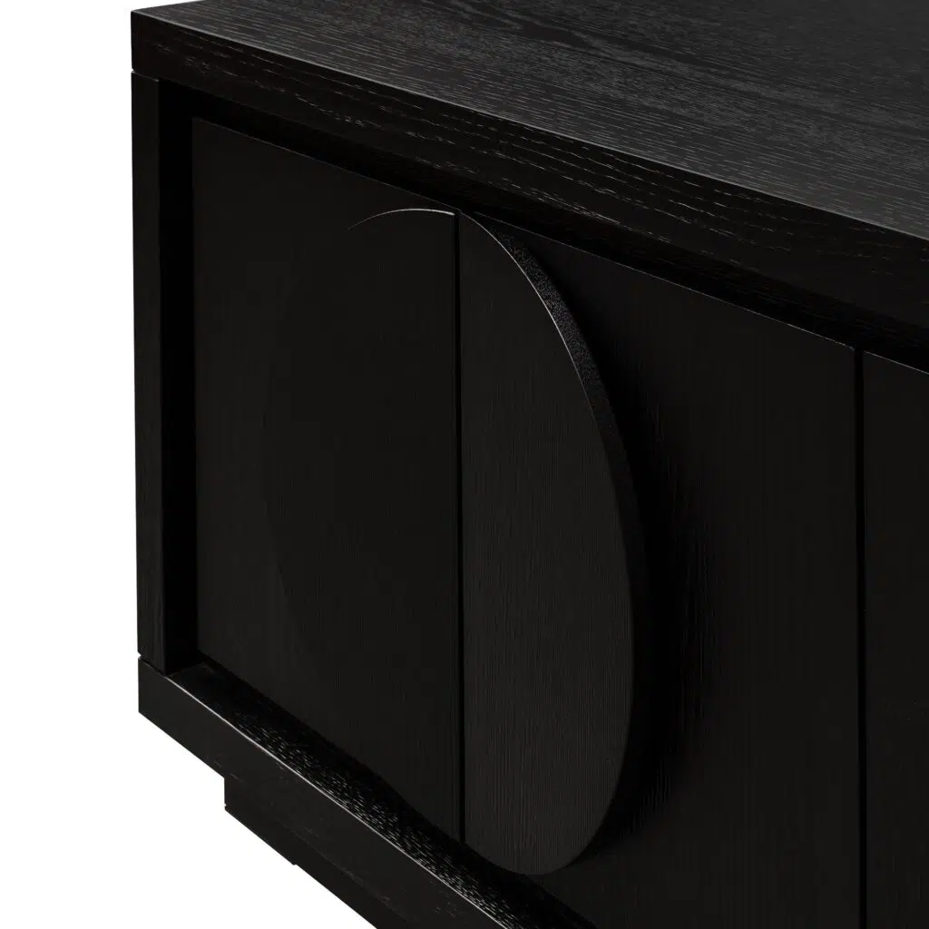 Ava 2m entertainment TV unit textured espresso black sleek modern design storage