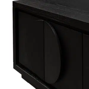 Ava 2m entertainment TV unit textured espresso black sleek modern design storage
