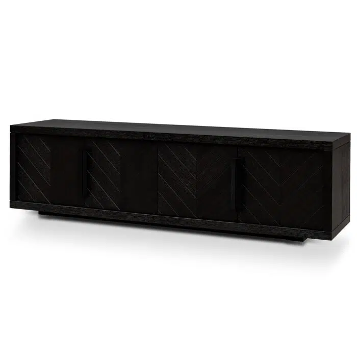 Aria 1.8m Entertainment TV Unit – Textured Espresso Black