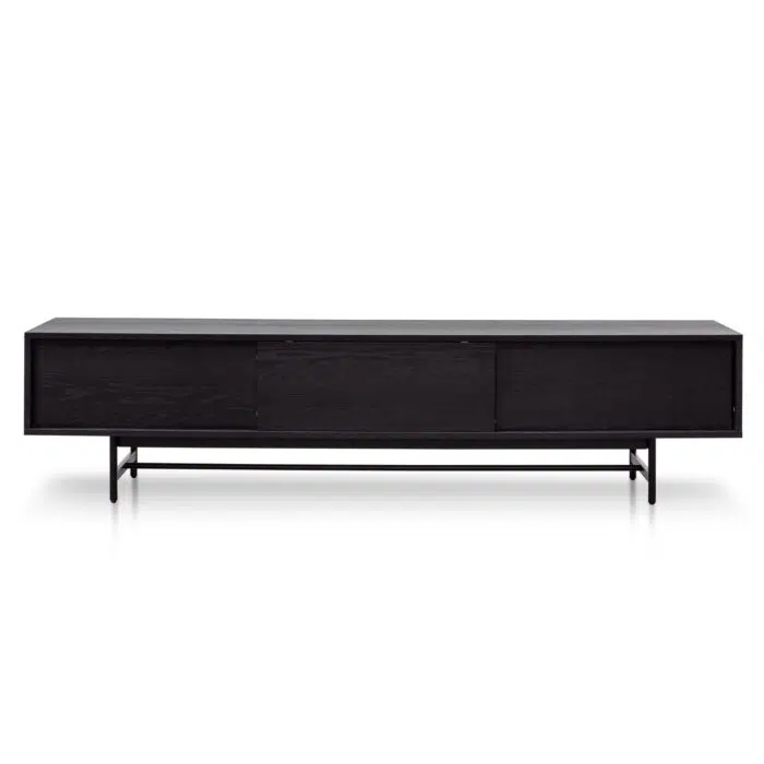Giselle 2.1m Wooden Entertainment TV Unit – Full Black