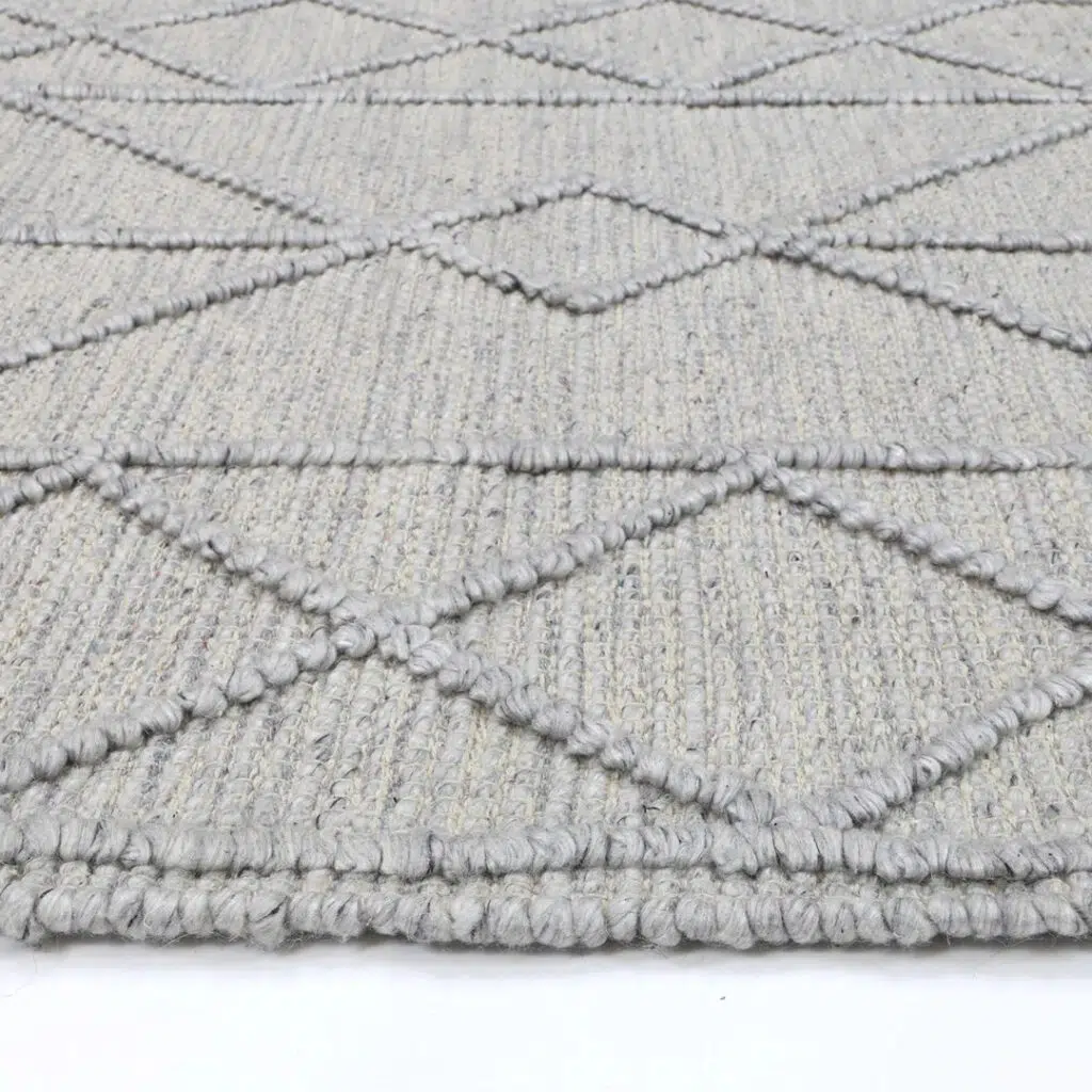 Himalaya Tribal Grey Wool Rug – Premium Wool, Durable, Layered Design