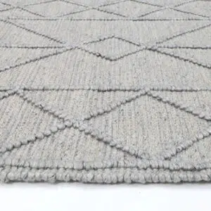 Himalaya Tribal Grey Wool Rug – Premium Wool, Durable, Layered Design