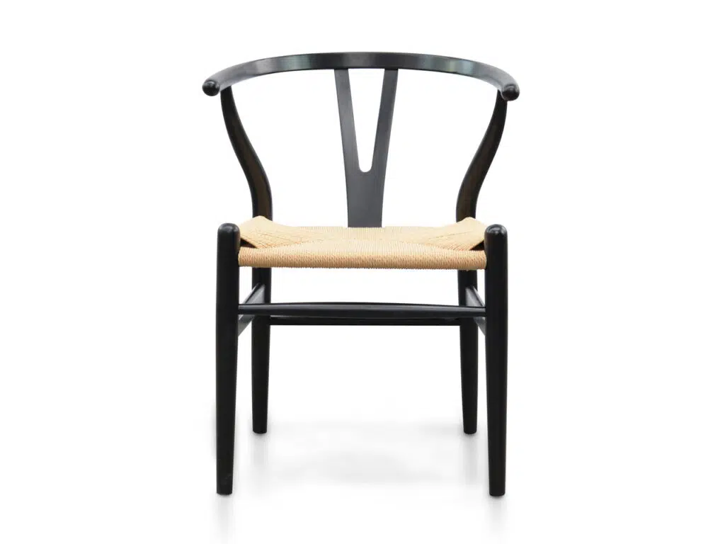Vira Dining Chair Black Natural Seat Y-back Handwoven