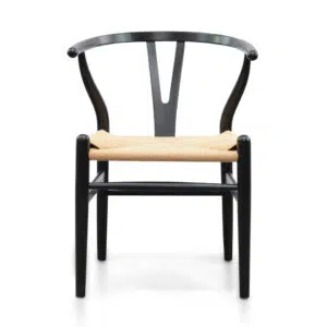 Vira Dining Chair Black Natural Seat Y-back Handwoven