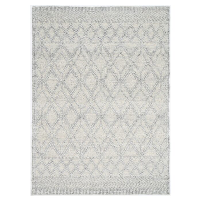 Himalaya Cobblestone Tribal Grey Wool Rug - Handwoven