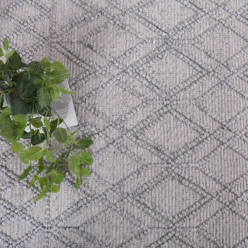 Himalaya Cobblestone Wool Rug - Tribal Grey Handwoven